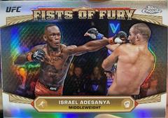 Israel Adesanya #FOF-11 Ufc Cards 2024 Topps Chrome UFC Fists of Fury Prices