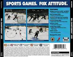 Back Of Case | NHL Championship 2000 Playstation