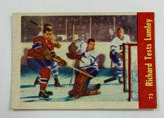 Richard Tests [Lumley] Hockey Cards 1955 Parkhurst Prices