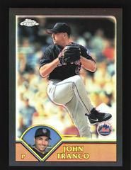 John Franco [Black Refractor] #323 Baseball Cards 2003 Topps Chrome Prices