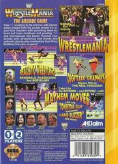 WWF Wrestlemania: Arcade Game - Back | WWF Wrestlemania: Arcade Game Sega 32X