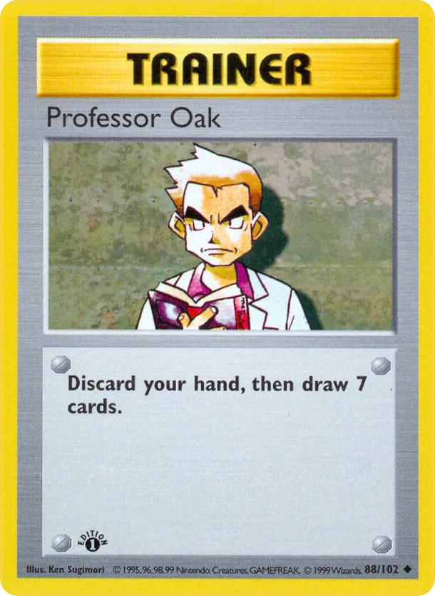 Professor Oak [1st Edition] #88 Pokemon Base Set