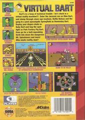 Back Cover | Virtual Bart Sega Genesis