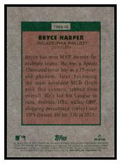 Back | Bryce Harper Baseball Cards 2024 Topps Heritage Baseball Sensation