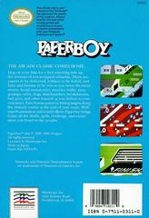 Paperboy - Back | Paperboy NES