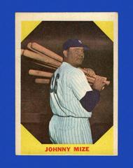 Johnny Mize #38 Baseball Cards 1960 Fleer Prices
