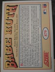 Back | Babe Ruth [Memorabilia] Baseball Cards 1992 Score