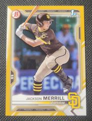 Jackson Merrill [Gold] #BD-119 Baseball Cards 2021 Bowman Draft Prices