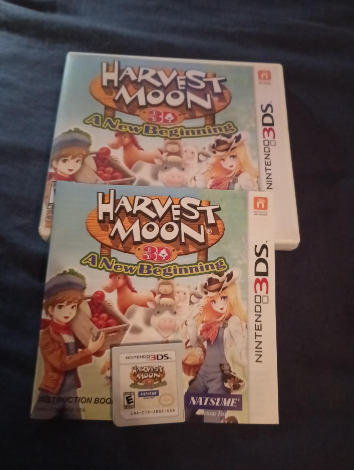 Harvest Moon 3D A New Beginning Item, Box, and Manual Nintendo 3DS