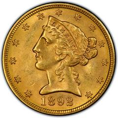 1892 Coins Liberty Head Half Eagle Prices