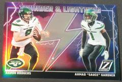 Aaron Rodgers & Ahmad Sauce Gardner #16 Football Cards 2023 Panini Zenith Thunder and Lightning Prices