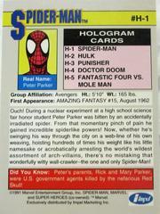 Back | Spider-Man [Hologram] Marvel 1991 Universe