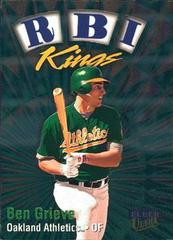 Ben Grieve #30RK Baseball Cards 1999 Ultra R.B.I. Kings Prices