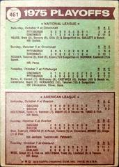 Back Of Card | NL & Al Champs. Baseball Cards 1976 Topps