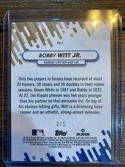 #2 Of 5 | Bobby Witt Jr. [Red] Baseball Cards 2023 Topps Pristine Fresh Faces
