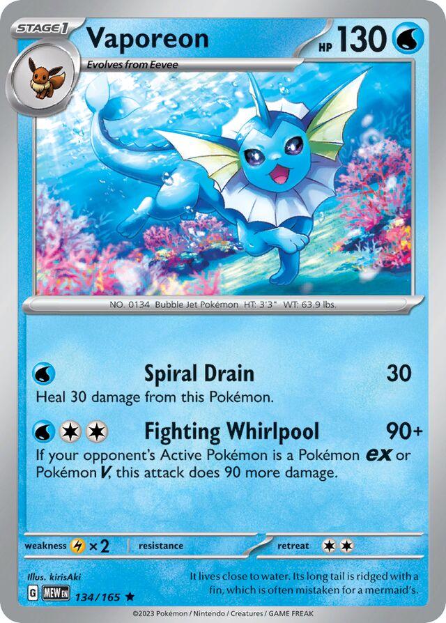 Vaporeon [Holo] #134 Pokemon Scarlet & Violet 151