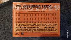 Back  | Craig Biggio Baseball Cards 2023 Topps Update 1988