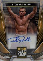 Rich Franklin #HFA-RFR Ufc Cards 2024 Topps Chrome UFC Hall of Fame Autograph Prices