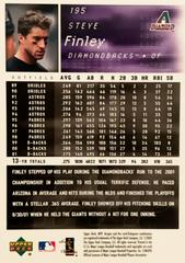 Rear | Steve Finley Baseball Cards 2002 Upper Deck MVP
