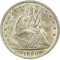 1860 O [PROOF] Coins Seated Liberty Half Dollar Prices