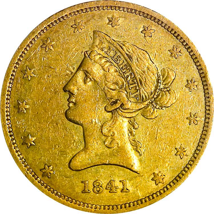 1841 Coins Liberty Head Gold Eagle