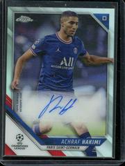 Achraf Hakimi [Red Wave Refractor] #CA-AH Soccer Cards 2021 Topps Chrome UEFA Champions League Autographs Prices