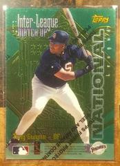 Juan Gonzalez, Tony Gwynn [w/ Coating] #ILM4 Baseball Cards 1997 Topps Inter League Match Ups Prices