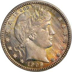 1909 [PROOF] Coins Barber Quarter Prices