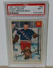 Johnny Bower [Lucky Premium Back] Hockey Cards 1954 Parkhurst Prices