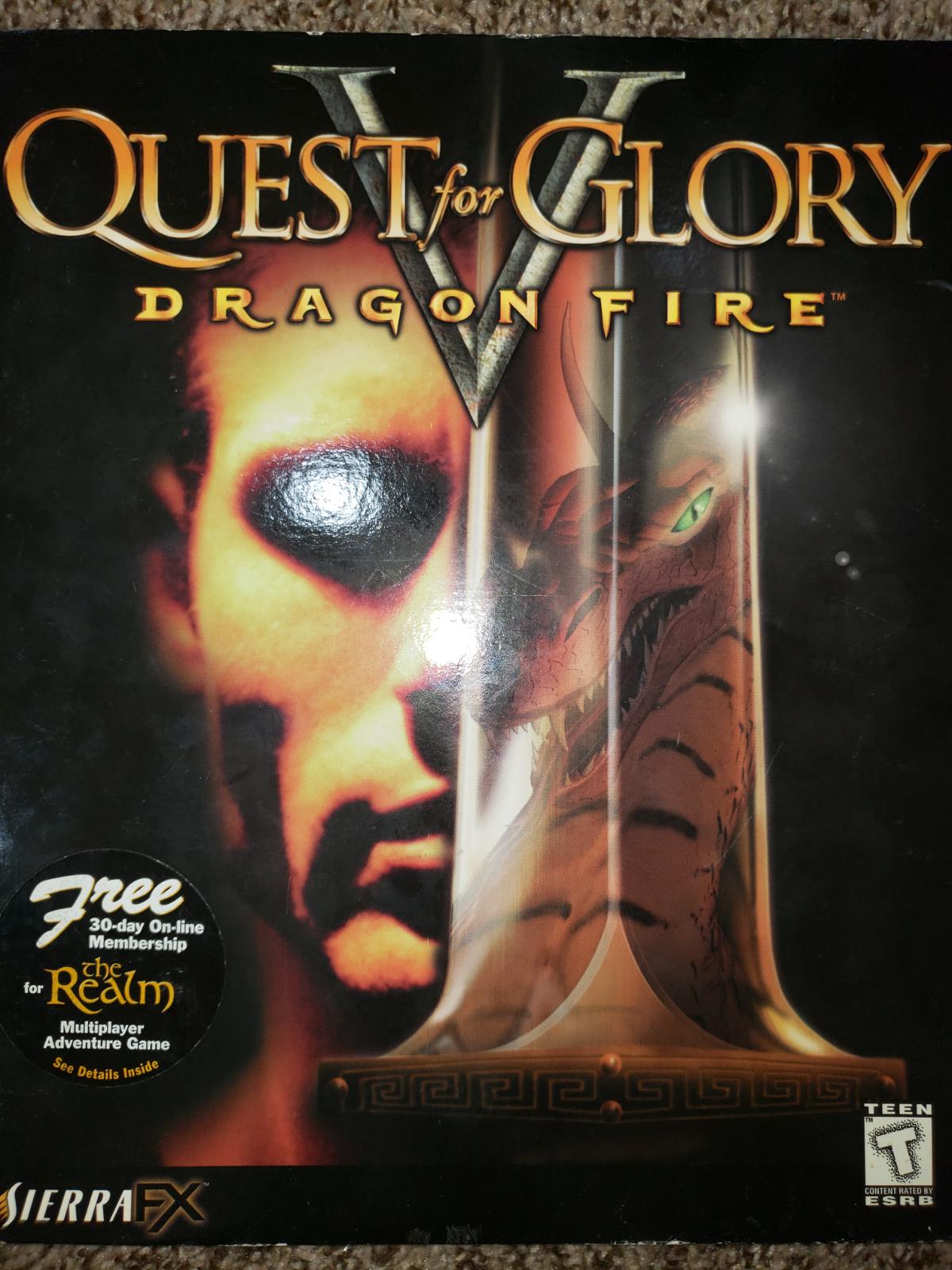 Quest for Glory (1998 Sierra (PC, IBM) video game - Complete in outlet Box