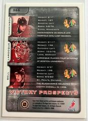 Backside | Casey Hankinson, Michel Larocque, Mark Bell [Victory Prospects] Hockey Cards 2001 Upper Deck Victory