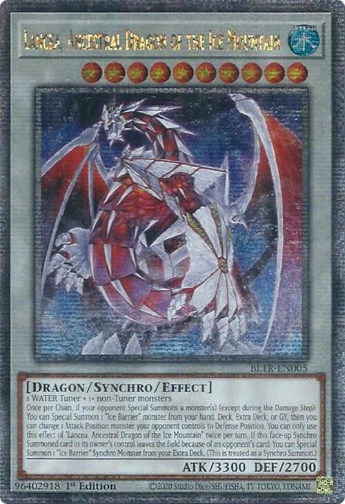 Lancea, Ancestral Dragon of the Ice Mountain [Quarter Century Secret Rare] BLTR-EN005 YuGiOh Battles of Legend: Terminal Revenge