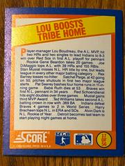 Lou Boosts Tribe Home Baseball Cards 1989 Score Magic Motion Trivia A Year to Remember Prices