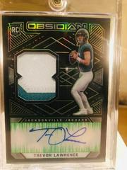 Trevor Lawrence [Jersey Autograph Green] #201 Football Cards 2021 Panini Obsidian Prices