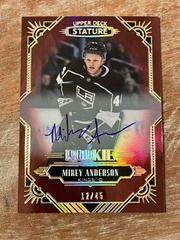 Mikey Anderson [Red Autograph] #166 Hockey Cards 2020 Upper Deck Stature Prices