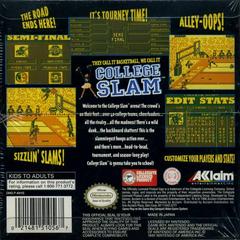 College Slam - Back | College Slam GameBoy