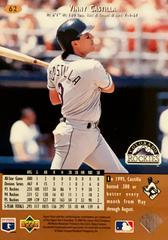 Rear | Vinny Castilla Baseball Cards 1996 Upper Deck