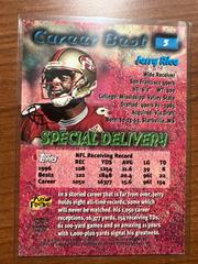 Back | Jerry Rice Special Delivery Football Cards 1995 Topps