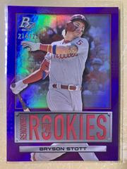 Bryson Stott [Purple] Baseball Cards 2022 Bowman Platinum Renowned Rookies Prices