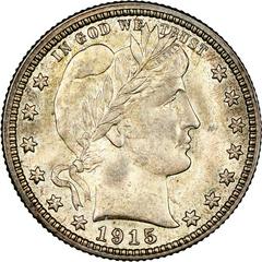 1915 [PROOF] Coins Barber Quarter Prices