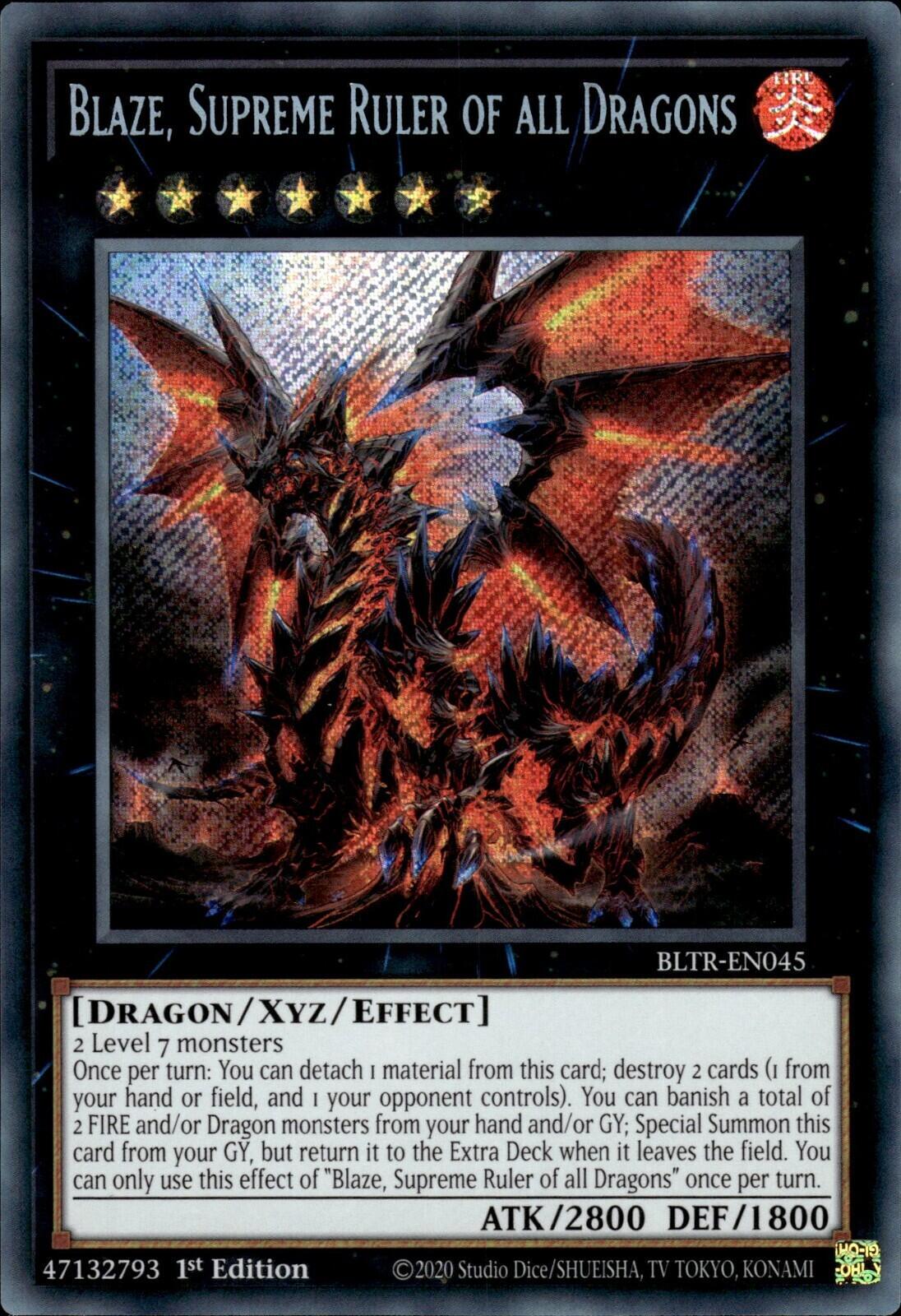 Blaze, Supreme Ruler of all Dragons BLTR-EN045 YuGiOh Battles of Legend: Terminal Revenge