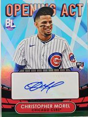 Christopher Morel [Blue] Baseball Cards 2023 Topps Big League Opening Act Autographs Prices