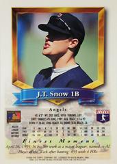 Rear | J.T. Snow Baseball Cards 1994 Topps Traded Finest Inserts