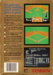 RBI Baseball 2 - Back | RBI Baseball 2 NES