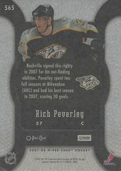 Back | Rich Peverley Hockey Cards 2007 O-Pee-Chee