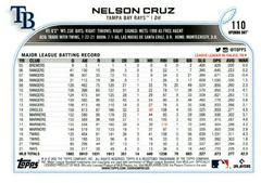 Back Of Card | Nelson Cruz Baseball Cards 2022 Topps Opening Day