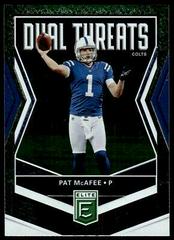 Pat McAfee [Green] #DT-10 Football Cards 2019 Donruss Elite Dual Threats Prices