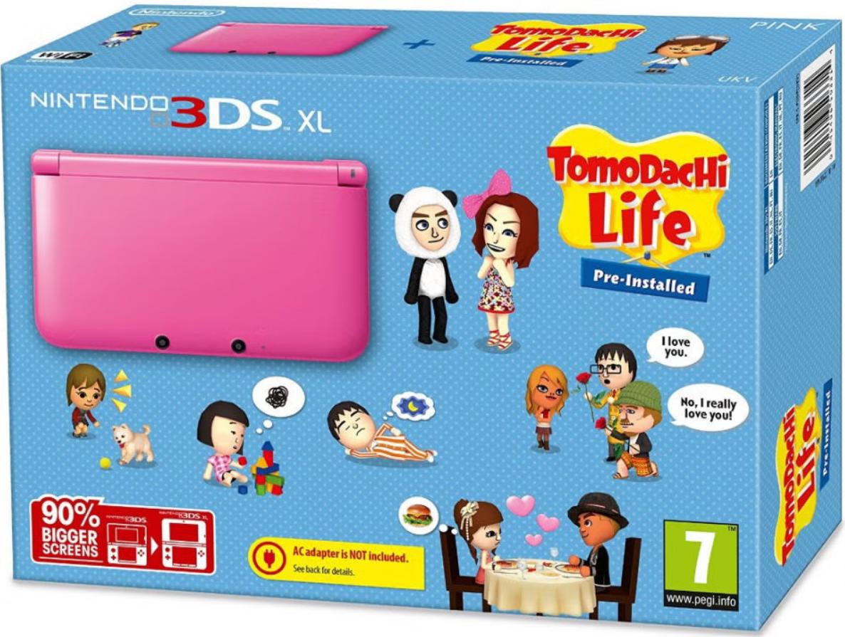 Nintendo 3DS XL Pink [Tomodachi Life Pre-installed] PAL Nintendo 3DS