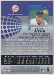 Derek Jeter #2 2004 Finest Back | Derek Jeter Baseball Cards 2004 Finest
