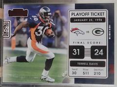 2021 Panini Contenders Playoff Ticket [Red] | Terrell Davis Football Cards 2021 Panini Contenders Playoff Ticket